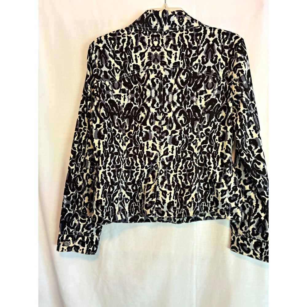 Live a Little Women's M Animal Print Collared Button-Down Long Sleeve Blouse M - Picture 1 of 6